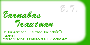 barnabas trautman business card